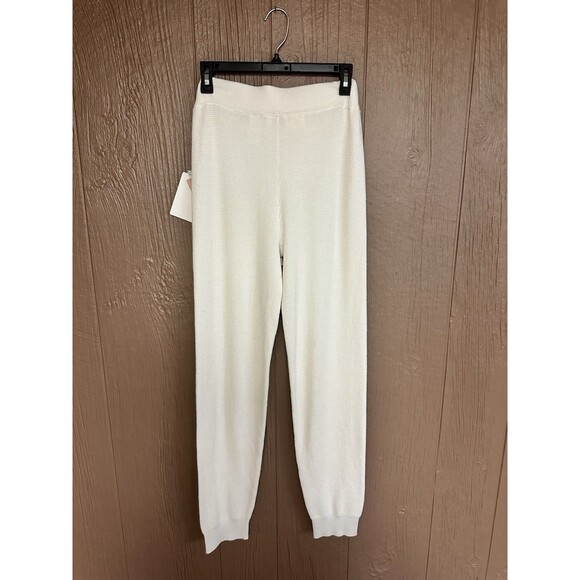 NWT Cyrus Women's Knit Pants Size XS White/Cream Waffle Pattern Joggers Fall - Picture 8 of 8